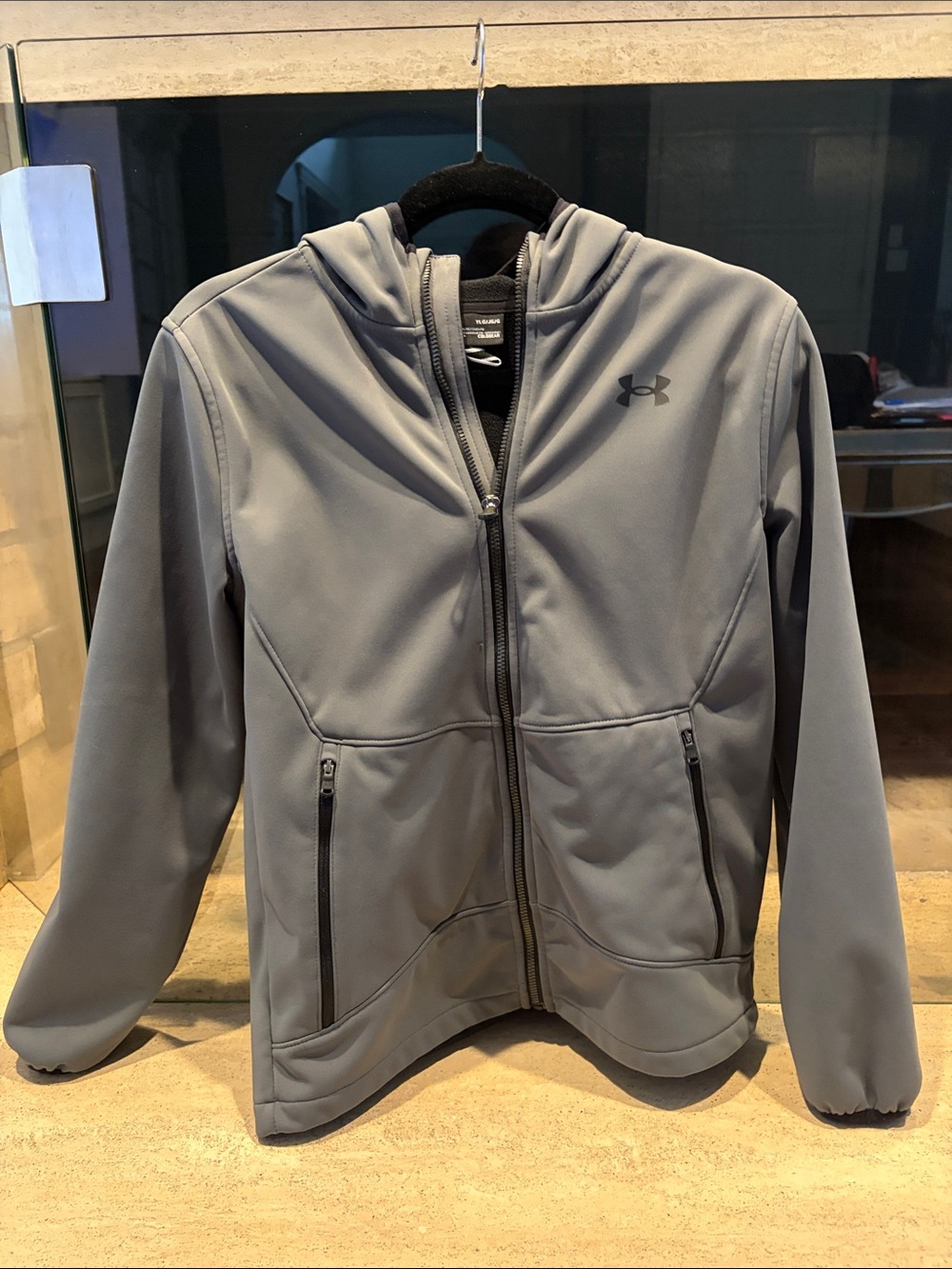 Under Armour Kids' Gray Hooded Full-Zip Jacket